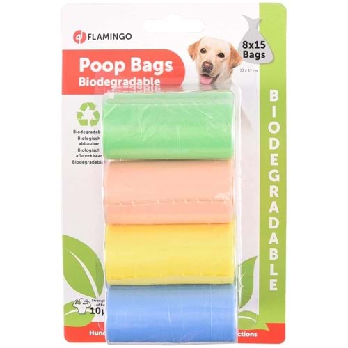 Flamingo Köpek Tuvalet Dışkı Toplama Torbası Geri Dönüşümlü 4X15 Adet