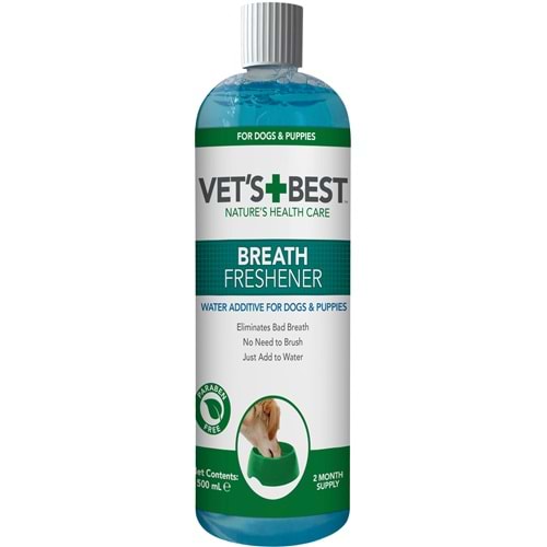 Vet's Best Köpekler için Nane ve Karanfil Özlü Ağız Bakım Suyu 500ml