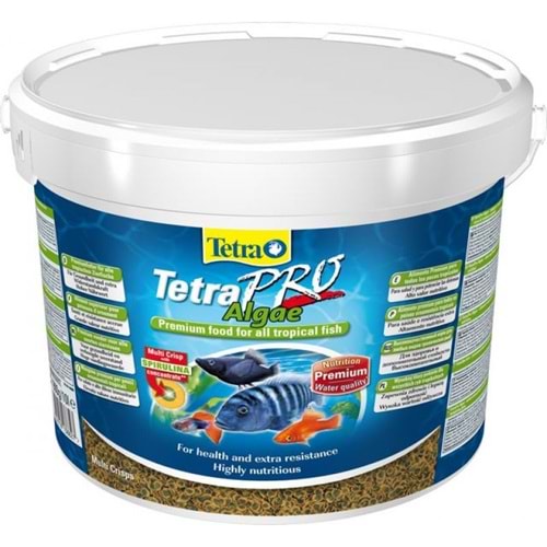 Tetra Pro Algae Crisps Ciklet Bitkisel Balık Yemi 10L.