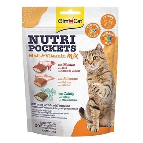 Gimcat NutriPockets Malt&Vitamin Mix Kedi Ödül Maması 150 Gr (3 Adet)