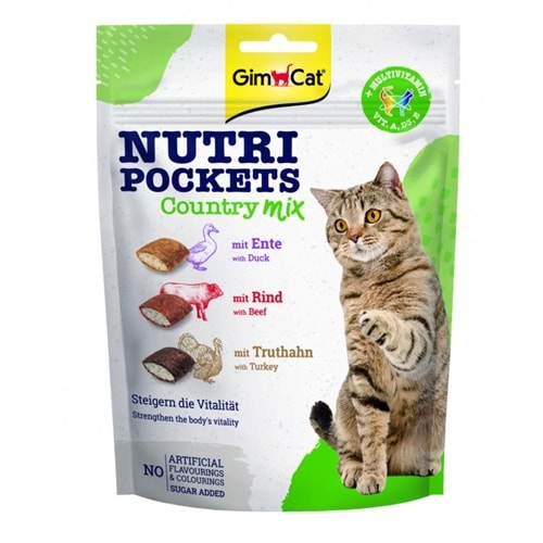 GimCat Nutripockets Kedi Ödülü Country Mix 150 Gr