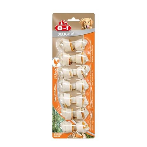 8in1 Tavuk Etli Delight Bones Xs Köpek Ödül Kemiği 7li 84 gr.x2 Adet