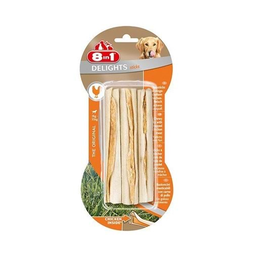 8in1 Tavuk Etli Delight Sticks Köpek Ödül Kemiği 75 gr.