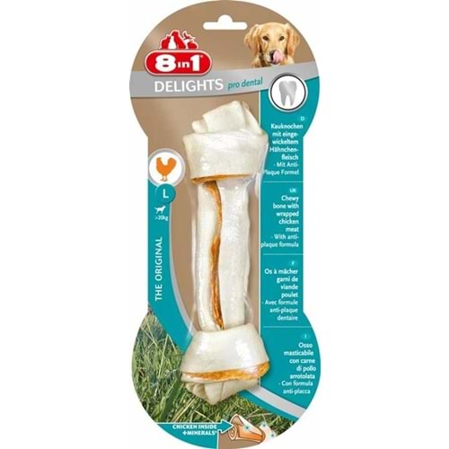 8in1 Delights Pro Dental Tavuklu L Köpek Ödülü 85 gr.x2 Adet
