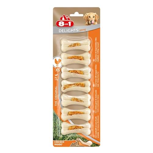 8in1 Delights Strong Xs Köpek Ödül Kemiği 7li 140 gr.