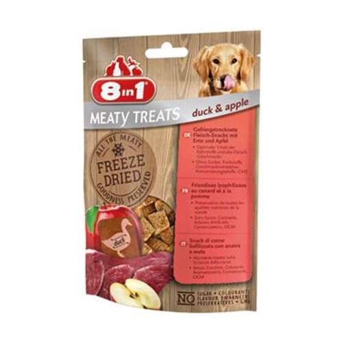 8in1 Freeze Dried Tahılsız Ördek Elmalı Kurutulmuş Köpek Ödülü 50 Gr.