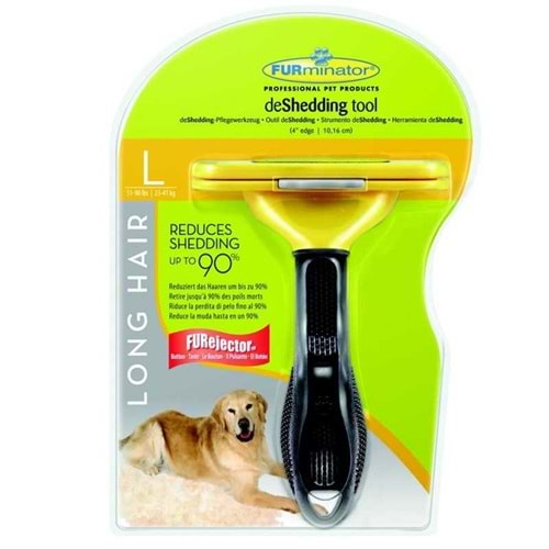 Furminator Uzun Tüylü Büyük Irk Köpekler İçin Tüy Toplayıcı Tarak L