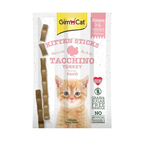 Gimcat Sticks Kitten Hindili Yavru Kedi Ödül Çubukları 3x3 Gr.