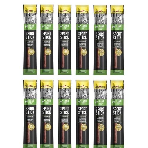 Gimdog Sport Sticks Kuzulu Tahılsız Köpek Ödül Çubuğu 12 gr.x 12 Adet