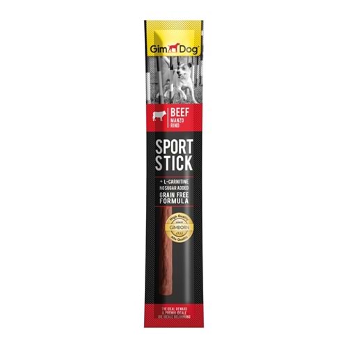 Gimdog Sport Sticks Biftekli Tahılsız Köpek Ödül Çubuğu 12 gr.x 12 Adet