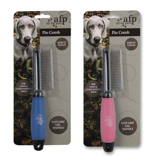 Afp 5817 Pin Comb Mavi Seyrek Dişli Tüy Kıtık Açıcı Köpek Tarağı