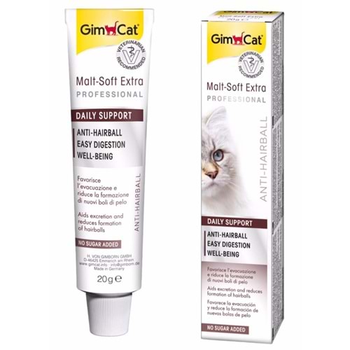 Gimcat Malt Soft Extra Tüy Yumağı Attıran Kedi Macunu 20 Gr.