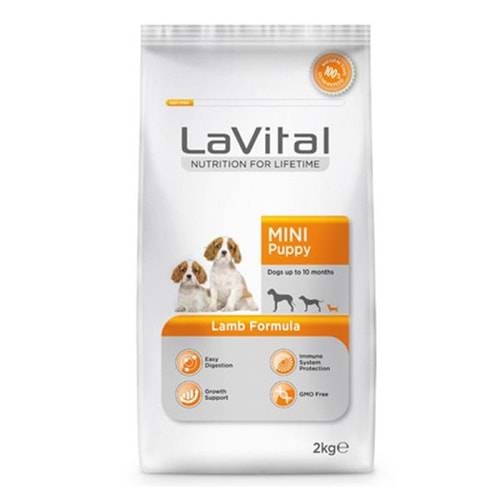 La Vital Mini Kuzu Etli Küçük Irk Yavru Köpek Maması 2 Kg.