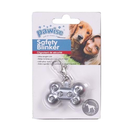 Pawise 11571 Kemik Şekilli Köpek Tasma Ucu Ledli 4x3,5 cm.