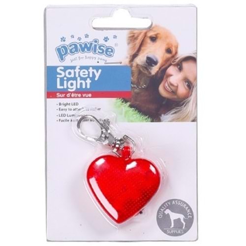 Pawise 11572 Ledli Kalp Şekilli Köpek Tasma Ucu 4×3,5 cm.