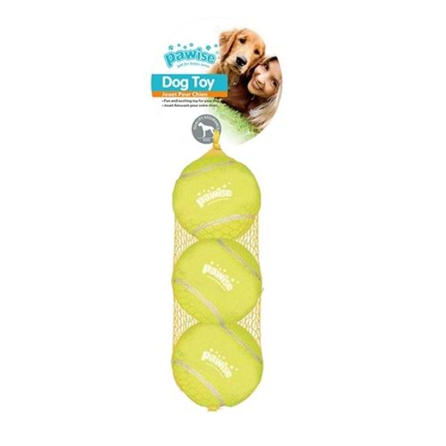 Pawise Sesli Köpek Oyun Tenis Topu 3 lü 6,35cm