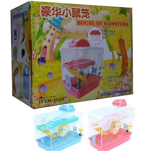 Dream House Hamster Kafesi S261 23x17x25 cm. Pembe