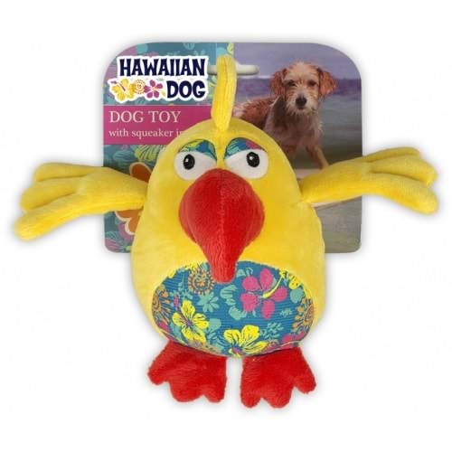 Afp 4259 Papağan Top Peluş Sesli Köpek Oyuncağı 10x15 cm. Sarı