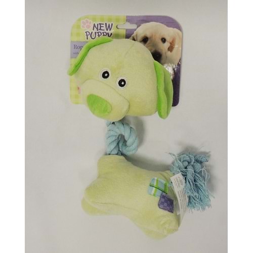 Afp 4125 Köpek İpli Boyunlu Peluş Köpek Oyuncağı 20x10 cm.