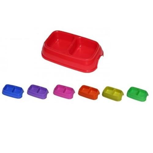 Pet Style Plastik İkili Mama Kabı 2x250 ml. 22.5x13.5x5 cm.
