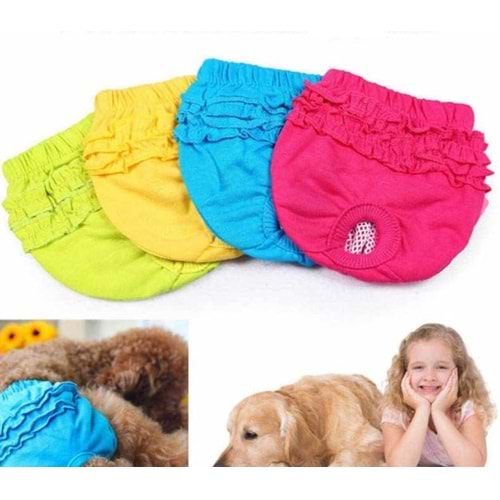 Köpek İç Çamaşırı Külot Fosforlu Sarı XS