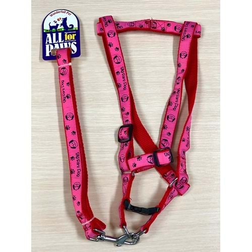 DF-LH0029 Gezdirmeli Köpek Göğüs Tasması 20 mm.x120 cm. Pembe