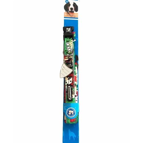 Köpek Tasması 1003-C5M Neoprene Kumar Desenli 2 cm.x38-45 cm