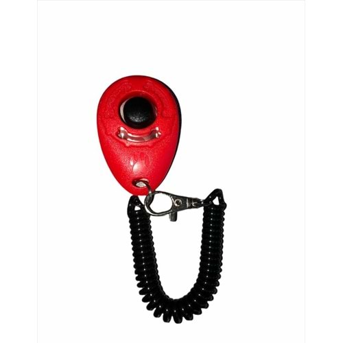 Köpek Eğitimi için Kayışlı Clicker 6 cm. Kırmızı