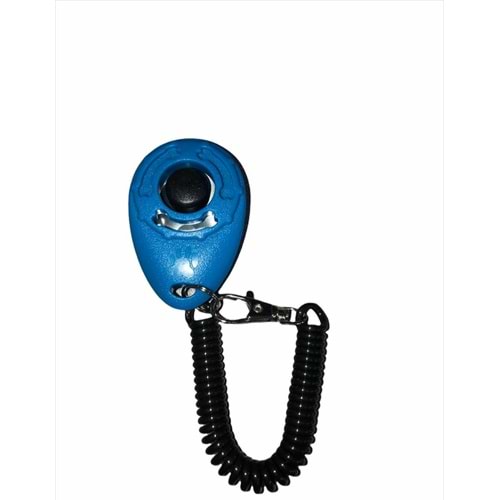 Köpek Eğitimi için Kayışlı Clicker 6 cm. Mavi