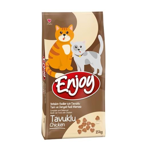 Enjoy Yetişkin Tavuklu Kedi Maması 15 kg.