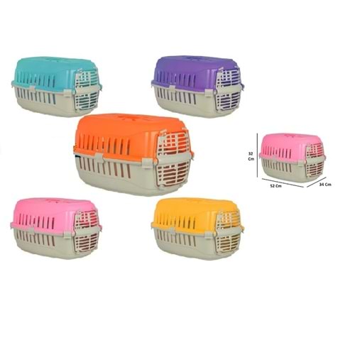 Flip Lüx Kedi ve Köpek Taşıma Kabı Sarı 52x32x34 cm.