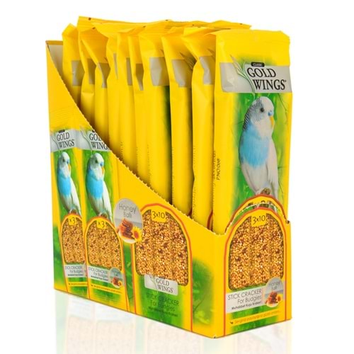 Gold Wings Ballı Muhabbet Kuşu Krakeri 3'lü 1 Paket