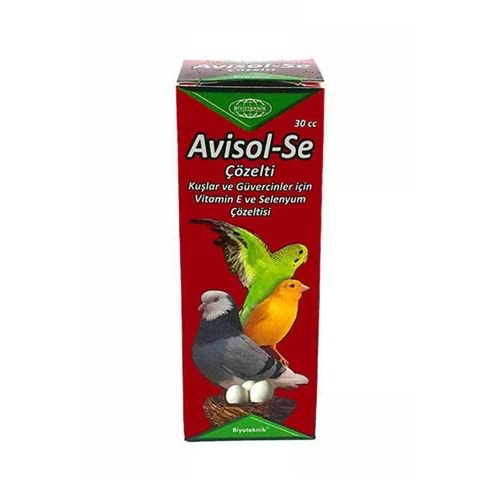 AVİSOL-SE 30 ml. Kafes Kuşları İçin Sıvı Vitamin E ve Selenyum