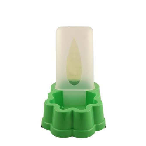 Silo Hazneli Kedi & Köpek Mama ve Su Kabı 3000 Ml. Yeşil