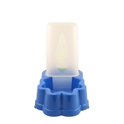 Silo Hazneli Kedi & Köpek Mama ve Su Kabı 3000 Ml. Mavi