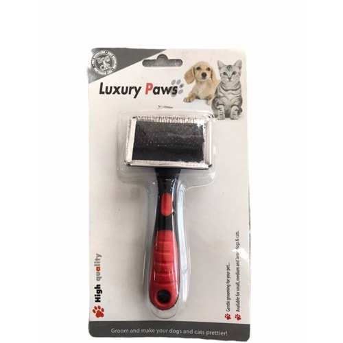 Luxury Paws Plastik Saplı Metal Kedi Köpek Fırçası S 6x14 cm.