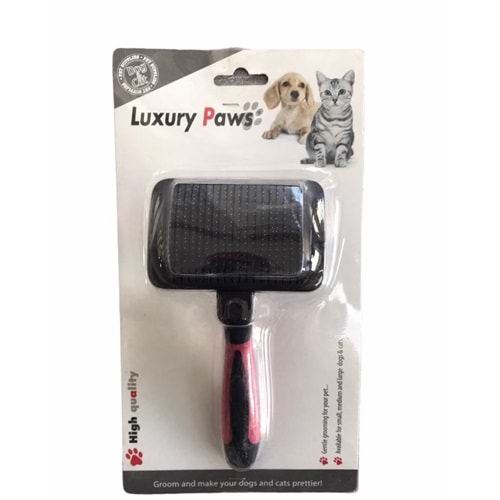 Luxury Paws Plastik Sap Otomatik Temizleyicili Kedi Köpek Fırça Medium 16x8,5 cm.