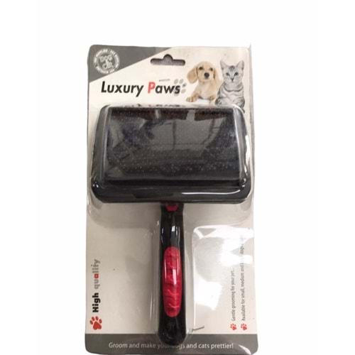 Luxury Paws Plastik Saplı Köpek Fırçası Large 19x12 cm.