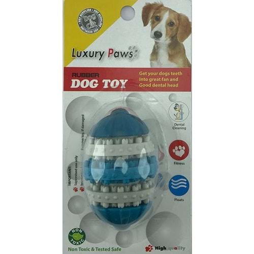 Luxury Paws Dişleme Sert Kauçuk Mavi-Gri Köpek Oyuncağı 8 cm.