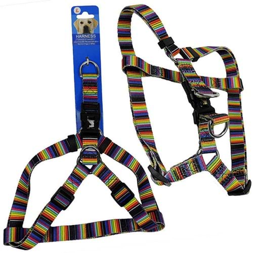 8112-H9M Köpek Göğüs Tasması 1,5 cm.xön:43-68 cm./arka:46-73 cm.(M)