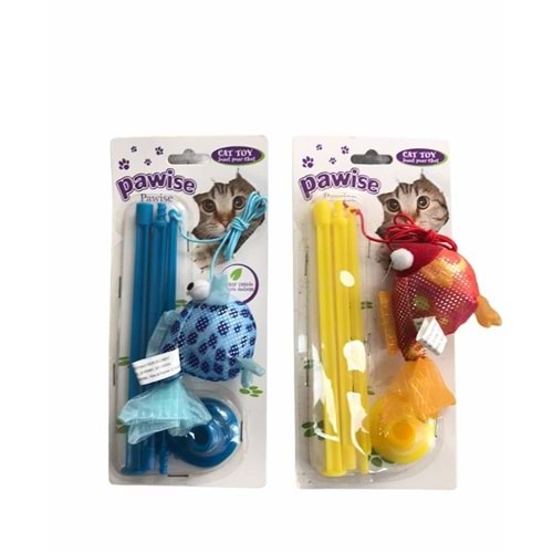 Pawise 00933E Catnipli Vantuzlu Kedi Oltası 50 cm. Turuncu