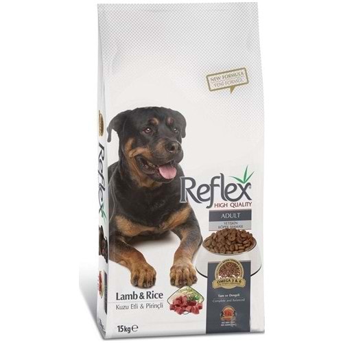 Reflex Kuzu Etli Pirinçli Yetişkin Kuru Köpek Maması 15 Kg.