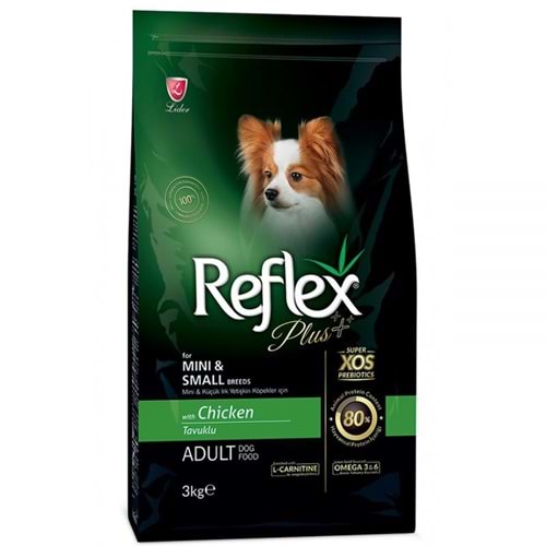 Reflex Plus Küçük ve Mini Tavuklu Yetişkin Köpek Maması 3 Kg.