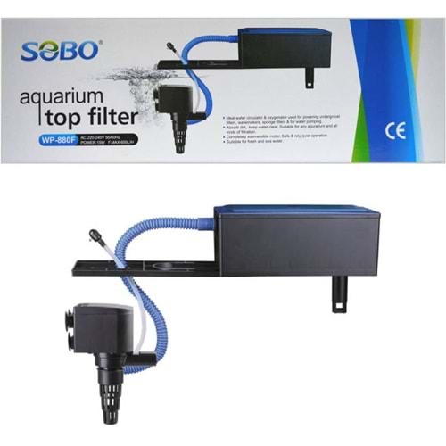 Sobo WP-880F Pompalı Akvaryum Tepe Filtresi 650 L/S 15 W