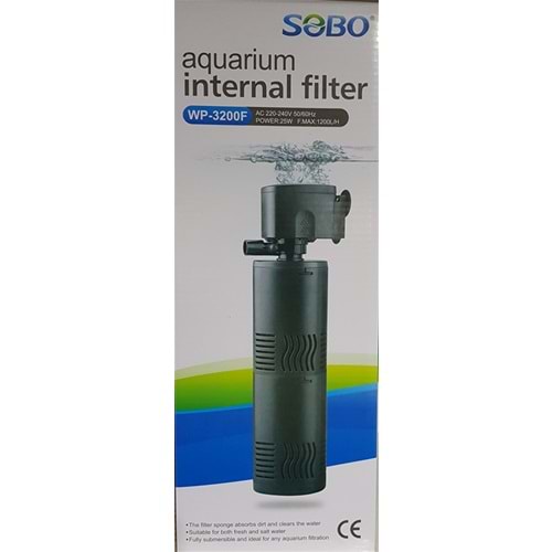 Sobo WP-3200F Akvaryum İç Filtre 1200 L/S
