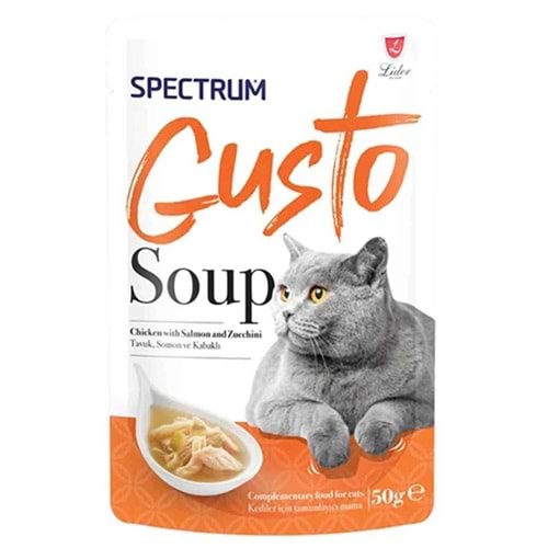 Spectrum Gusto Tavuklu Somon Balıklı ve Kabaklı Kedi Çorbası 50 gr