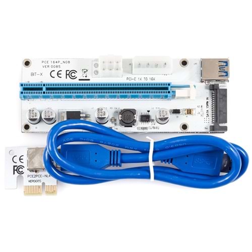 VER008S Riser 1x to 16x Uzatma 60 Cm Ekran Kartı Usb 3.0 PCIE X 10 Adet Bitcoin Madenciliği İçin