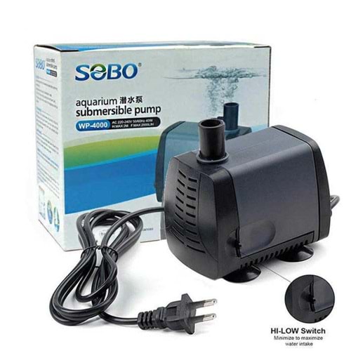 Sobo WP-4000 Akvaryum Kafa (Sump) Motoru 2000 L/S 40 W