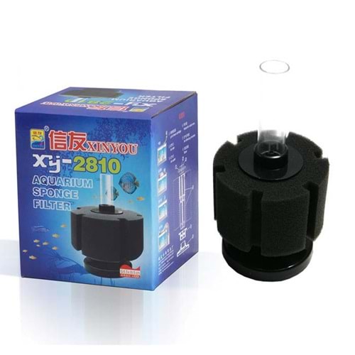 Xinyou XY-2810 Biyolojik Süngerli Üretim İç Filtre (Ağırlıklı) Ø8,5 X 5 cm.