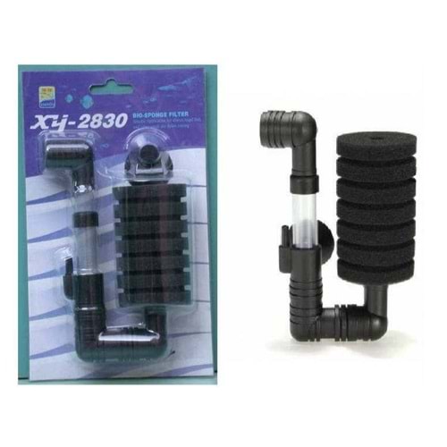 Xinyou XY-2830 Biyolojik Süngerli Havalı Tekli Pipo Filtre (Vantuzlu) 5x8 cm.